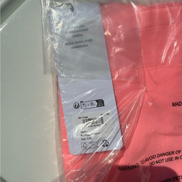 NWT ALO Neon Bubblegum pink streamlined airbrush tennis dress XXS - Picture 11 of 12